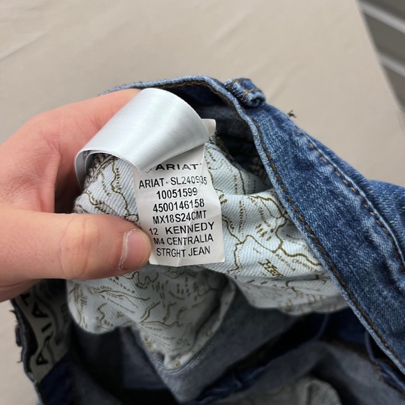 Ariat M4 Centralia Relaxed Straight Leg Jeans Mens 36x38 Blue Medium Wash Denim - Picture 5 of 8